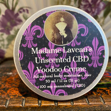 Load image into Gallery viewer, Madame Laveau&#39;s Unscented CBD Voodoo Creme Original Formula 50ml (Sinful with 100 mg CBD)